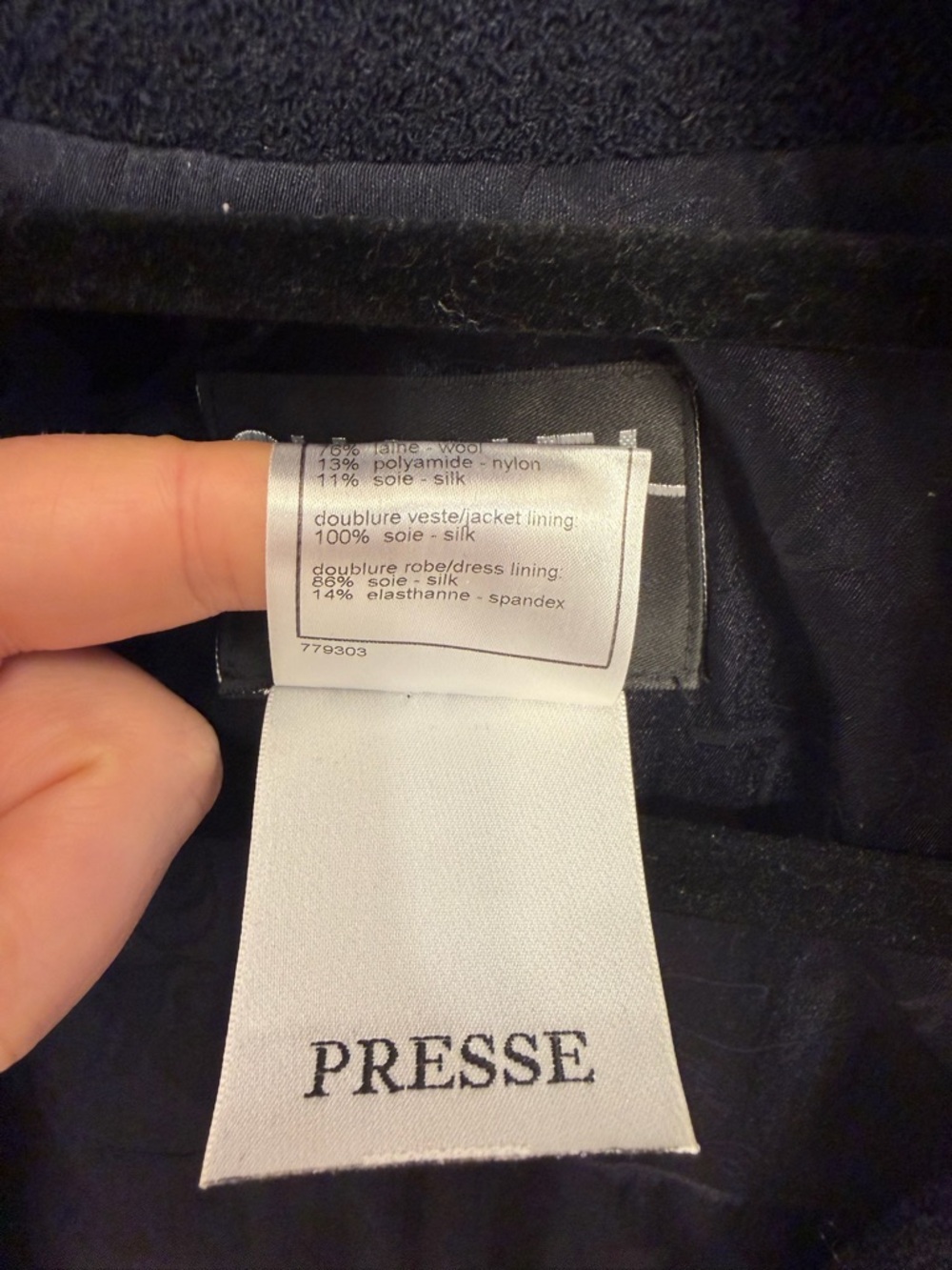 CHANEL Midnight Blue Press Sample Jacket, Size 38 - Picture 9 of 14